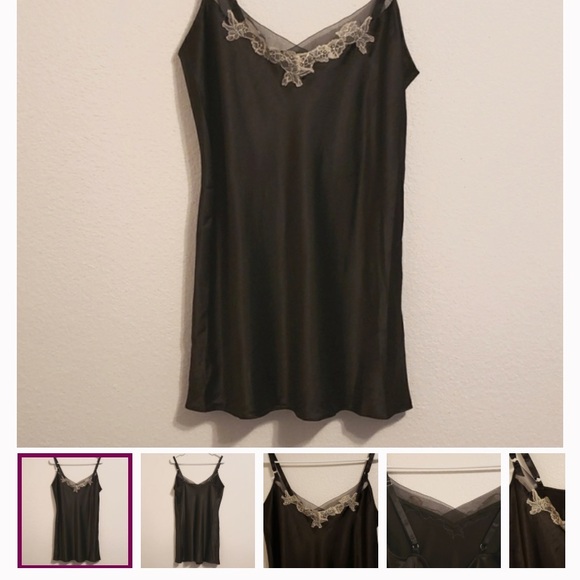 PINK Victoria's Secret Other - Victoria secrets vintage xsmall Elegant Black Lace Trim Slip Dress